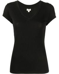 L'Agence - T-Shirt Con Scollo A V - Lyst