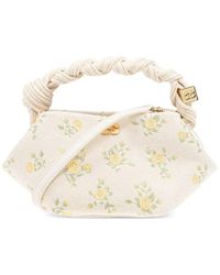 Ganni - Shopper mit Blumenstickerei - Lyst