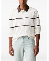 Guess - Polo Rayé À Logo Brodé - Lyst