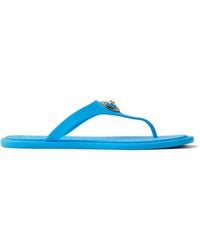 Versace - Alia Rubber Flat Sandals - Lyst
