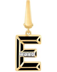Tryst - 18kt Alphabet E Gelbgoldanhänger mit Diamant - Lyst
