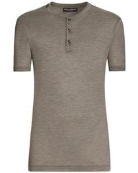Dolce & Gabbana - Silk Serafino T-Shirt - Lyst