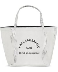 Karl Lagerfeld - Rue St-Guillaume Metallic Shopper - Lyst