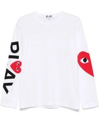 COMME DES GARÇONS PLAY - ハートプリント ロングtシャツ - Lyst