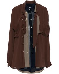 Act No1 - Layered Polyester Button-Down Shirt - Lyst