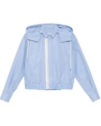 Sacai - Striped Hooded Jacket - Lyst