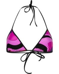 Emilio Pucci - Marmo Print Bikini Top - Lyst