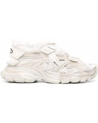 Balenciaga - Faux-Fur Track Sandals - Lyst