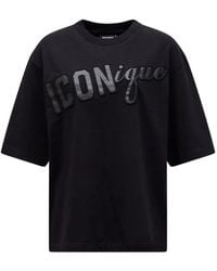 DSquared² - Iconique Loose-Fit Cotton T-Shirt - Lyst