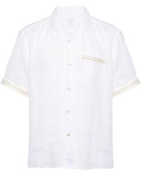 Eleventy - Stripe-trim Short-sleeve Shirt - Lyst