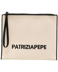 Patrizia Pepe - Logo-Detail Clutch Bag - Lyst