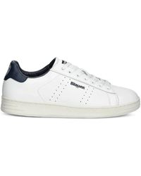 Blauer - Perforated Leather Sneakers - Lyst