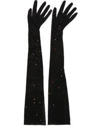 MANURI - Erika Rhinestone-embellished Gloves - Lyst