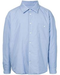 Hed Mayner Padded Shirt In Blue