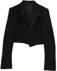 Tom Ford - Double-Breasted Cropped Blazer - Lyst