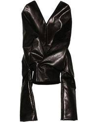 Rick Owens - Asymmetric Leather Jacket - Lyst