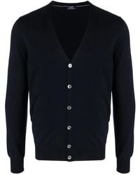 Barba Napoli - V-Neck Wool Cardigan - Lyst