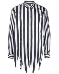 Comme des Garçons - Striped Long-sleeve Cotton Shirt - Lyst
