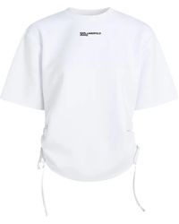 KARL LAGERFELD - Camiseta con detalle de lazo - Lyst