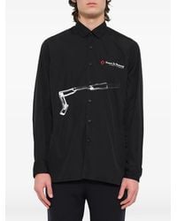 Lanvin - Graphic-Print Small-Collar Shirt - Lyst