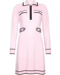Liu Jo - Robe Courte Rayée À Col Polo - Lyst