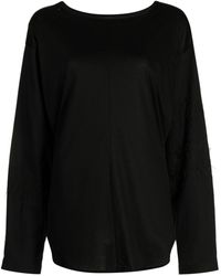 Y's Yohji Yamamoto - Round-neck Lyocell-blend Sweatshirt - Lyst