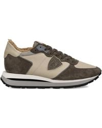 Philippe Model - Suede-Panelled Running Sneakers - Lyst