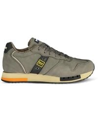 Blauer - Logo-Patch Panelled Sneakers - Lyst
