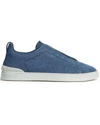 Zegna - Triple Stitch Low-top Sneakers - Lyst