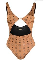 MCM - Monogram-Print Swimsuit - Lyst