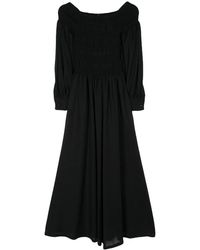 Max Mara - Maxi-Jurk Met Gesmockt Vlak - Lyst