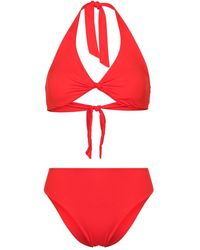 Fisico - Bikini triangular con diseño retorcido - Lyst