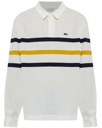 Lacoste - Relaxed Fit Striped Piqué Rugby Polo Shirt - Lyst