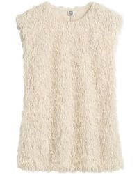 TOTEME - Feathered-Jersey Top - Lyst