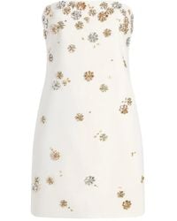 Cinq À Sept - Tumbling Flowers Strapless Samia Dress - Lyst