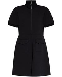 Moncler - ストレッチコットンブレンドピケポロドレス - Lyst