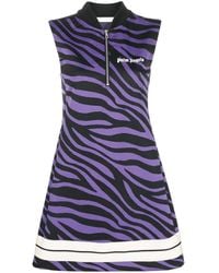 Palm Angels - Zebra-Print Shift Minidress - Lyst