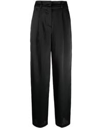 Forte Forte - High-waist Pleated Satin Trousers - Lyst