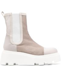 Premiata - Mesh-panelling Leather Ankle Boots - Lyst