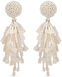 Oscar de la Renta - Ohrringe Mit Perlendetail - Lyst