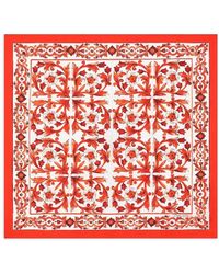 Dolce & Gabbana - 70X70 Majolica-Print Silk Twill Scarf - Lyst