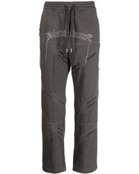 Children of the discordance - Logo-Embroidered Distressed Track Pant - Lyst