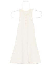 Nanushka - Button-Front Ribbed Mini Dress - Lyst