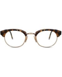 Thom Browne - Tortoiseshell Round-Frame Glasses - Lyst