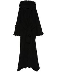 Yehuafan - Frayed Hooded Coat - Lyst