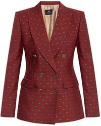 Etro - Paisley-Print Double-Breasted Blazer - Lyst