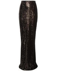 Balmain - Lange Rok Met Pailletten - Lyst
