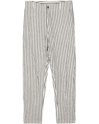 Forme D'expression - Striped Linen-Blend Tapered Trousers - Lyst