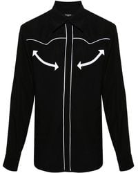 Balmain - Black Shirt With Contrasting Arrows - Lyst