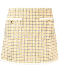 Miu Miu - Geruite Mini-Rok - Lyst